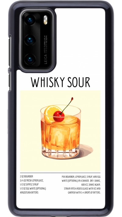 Huawei P40 Case Hülle - Cocktail Rezept Whisky Sour