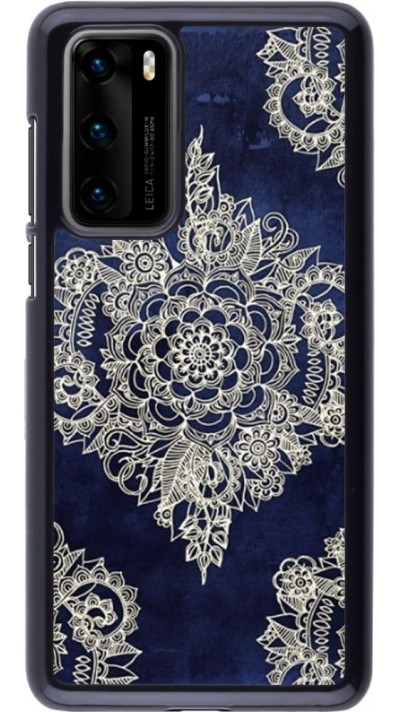 Coque Huawei P40 - Cream Flower Moroccan