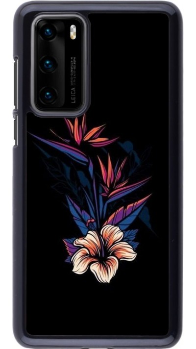 Hülle Huawei P40 - Dark Flowers