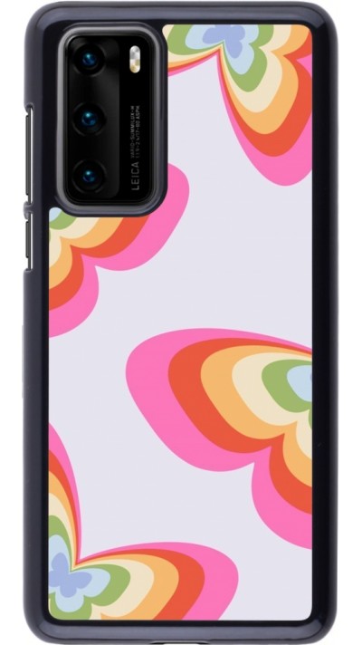 Coque Huawei P40 - Easter 2024 rainbow butterflies