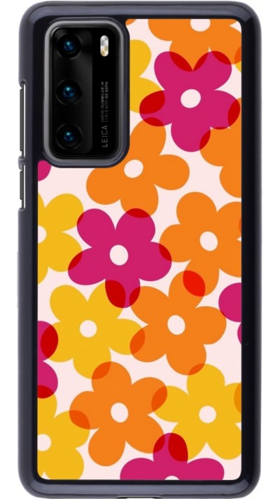 Coque Huawei P40 - Easter 2024 yellow orange pink flowers