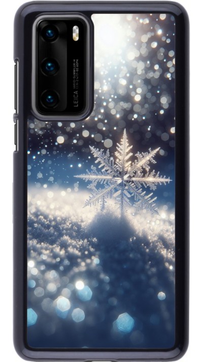 Huawei P40 Case Hülle - Schneeflocke Solar Glanz