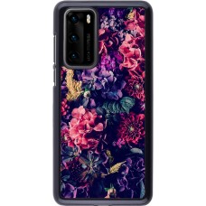 Hülle Huawei P40 - Flowers Dark