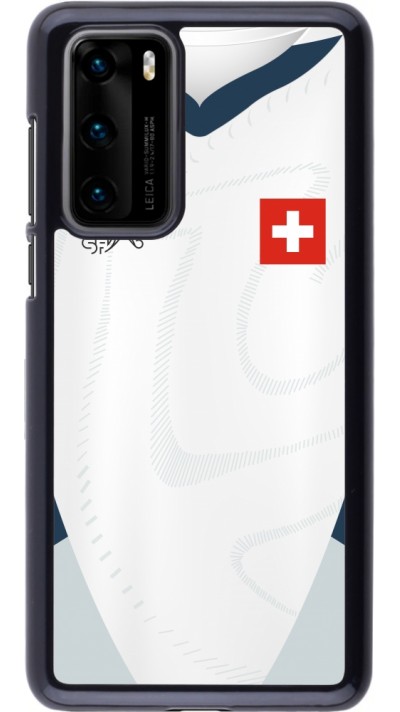 Huawei P40 Case Hülle - Schweiz Away personalisierbares Fussballtrikot