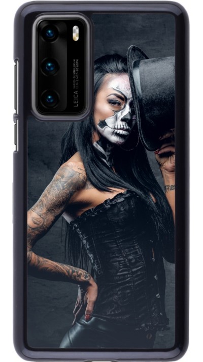 Huawei P40 Case Hülle - Halloween 22 Tattooed Girl