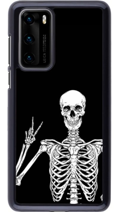 Coque Huawei P40 - Halloween 2023 peace skeleton