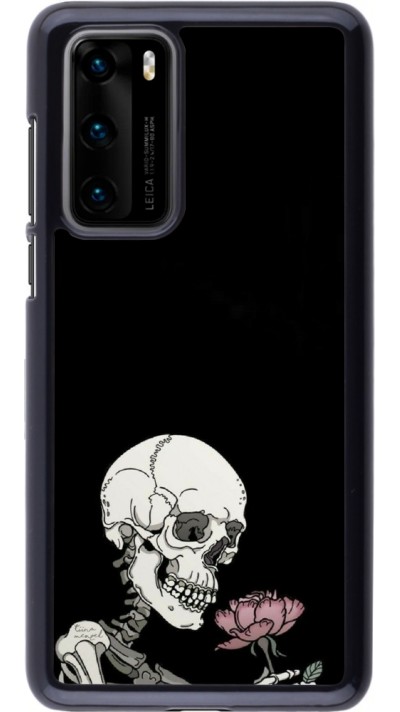 Coque Huawei P40 - Halloween 2023 rose and skeleton