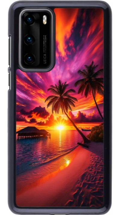 Huawei P40 Case Hülle - Malediven Abenddämmerung Glückseligkeit