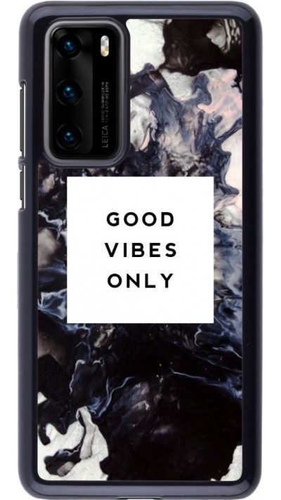 Coque Huawei P40 - Marble Good Vibes Only