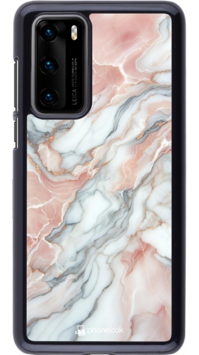 Huawei P40 Case Hülle - Rosa Leuchtender Marmor