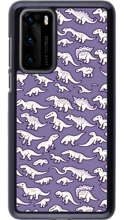 Huawei P40 Case Hülle - Mini-Dino-Muster violett