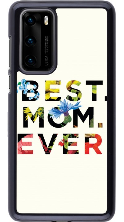 Huawei P40 Case Hülle - Mom 2023 best Mom ever flowers