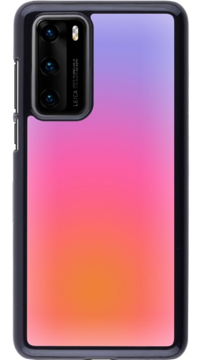 Coque Huawei P40 - Orange Pink Blue Gradient