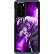 Hülle Huawei P40 - Purple Sky Wolf