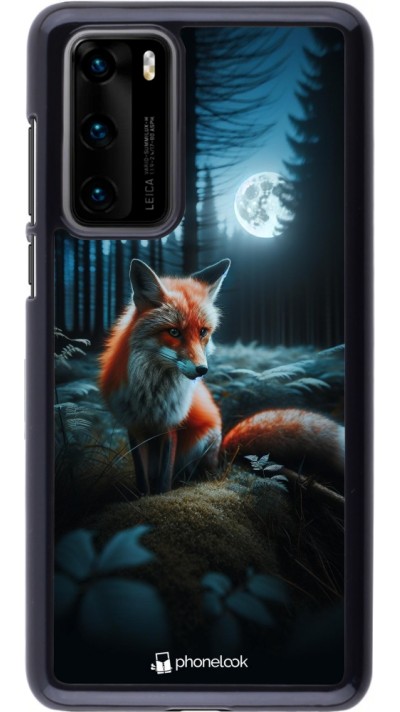 Huawei P40 Case Hülle - Fuchs Mond Wald