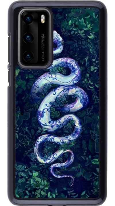 Huawei P40 Case Hülle - Snake Blue Anaconda