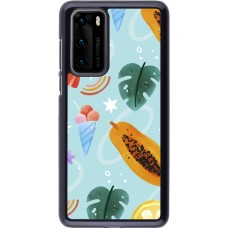 Huawei P40 Case Hülle - Summer 2025 Pattern papaya