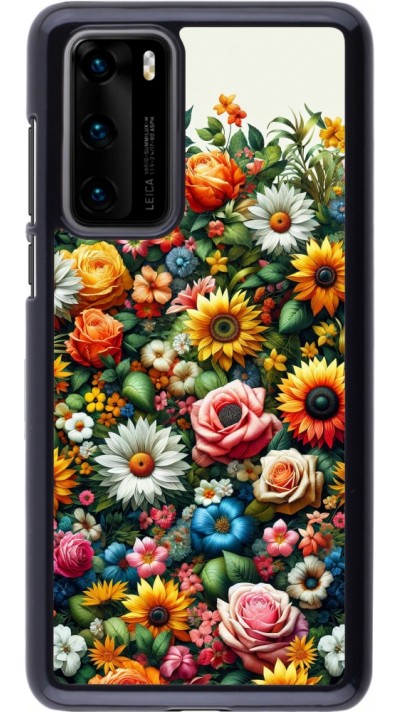 Huawei P40 Case Hülle - Sommer Blumenmuster