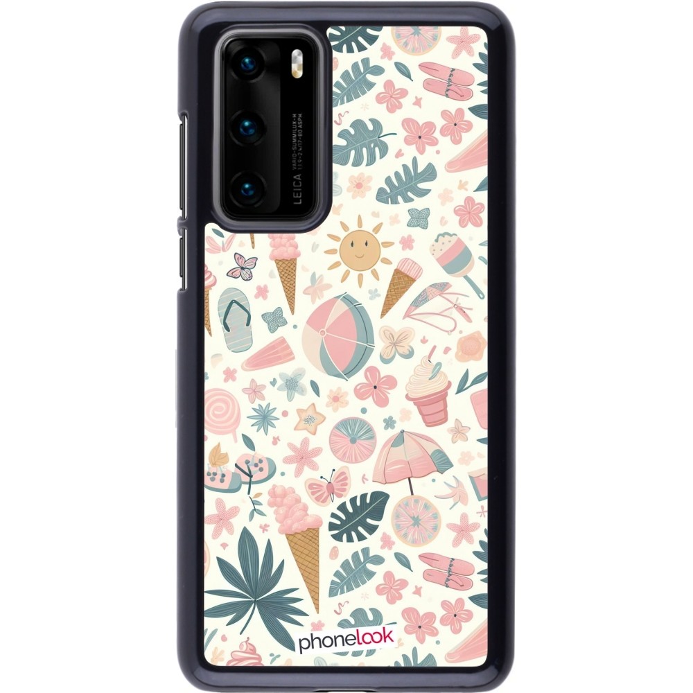 Huawei P40 Case Hülle - Sommer Pink Muster