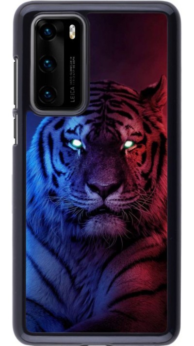 Hülle Huawei P40 - Tiger Blue Red