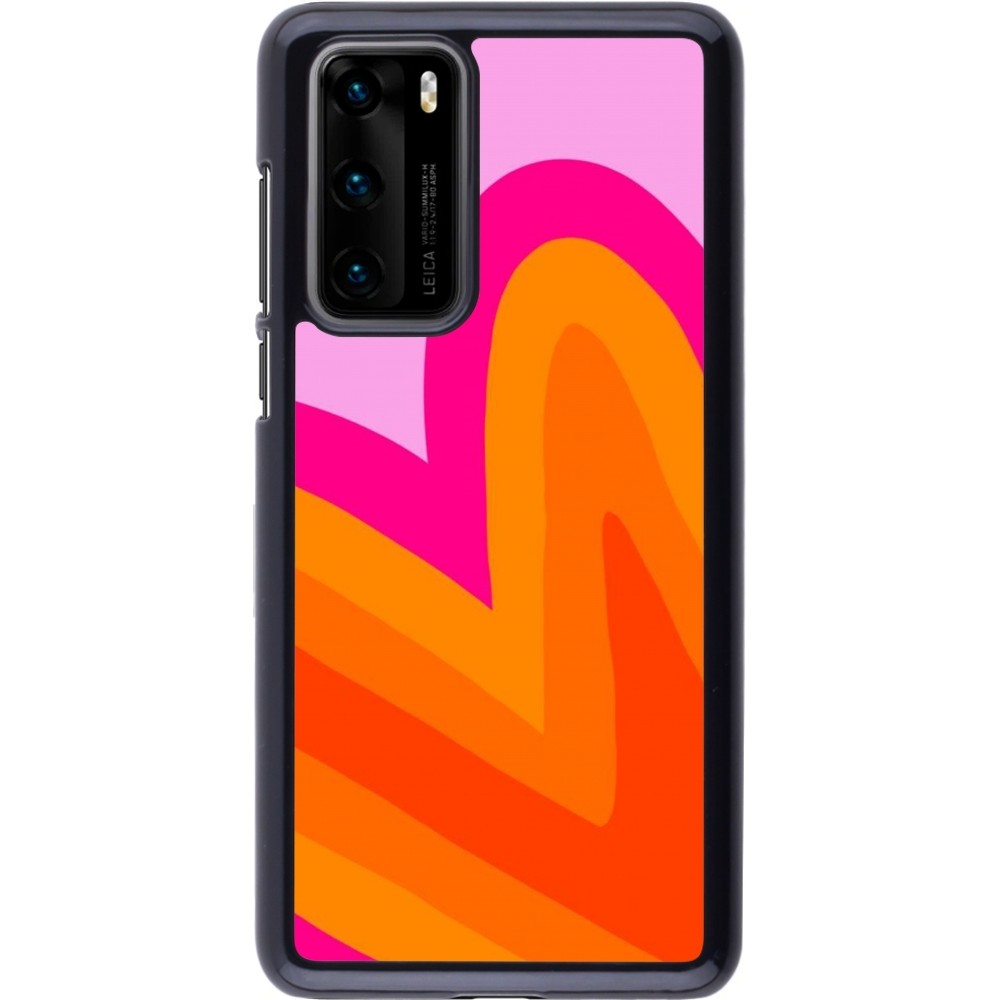 Huawei P40 Case Hülle - Valentine 2024 heart gradient