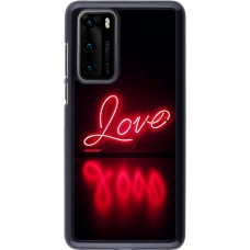 Huawei P40 Case Hülle - Valentine 2025 Neon Liebe