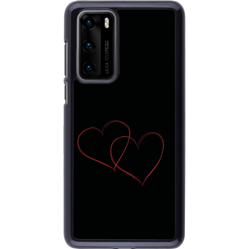 Huawei P40 Case Hülle - Valentine 2023 attached heart