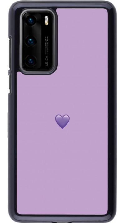 Coque Huawei P40 - Valentine 2023 purpule single heart