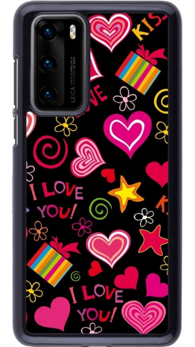 Coque Huawei P40 - Valentine 2023 love symbols