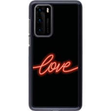 Huawei P40 Case Hülle - Valentine 2023 neon love
