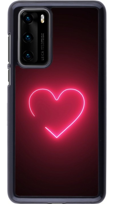 Coque Huawei P40 - Valentine 2023 single neon heart