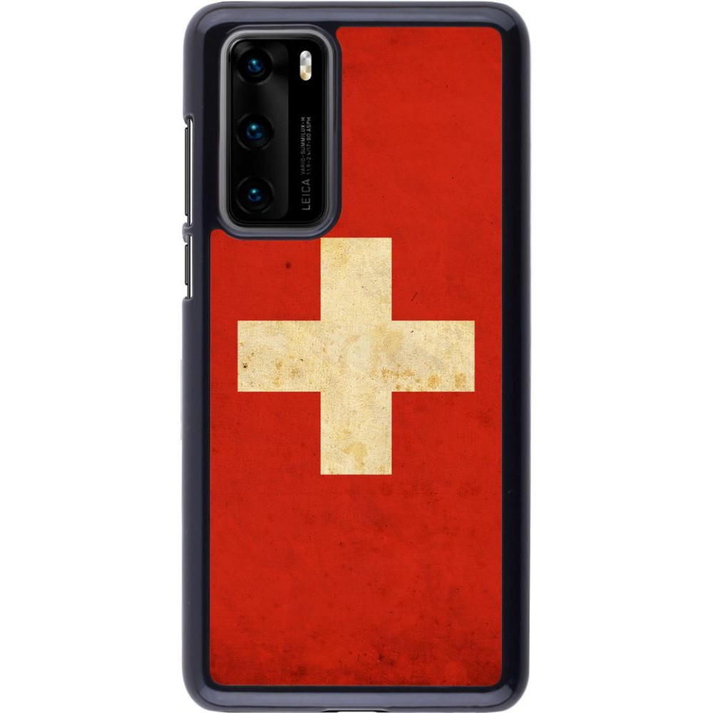 Hülle Huawei P40 - Vintage Flag SWISS