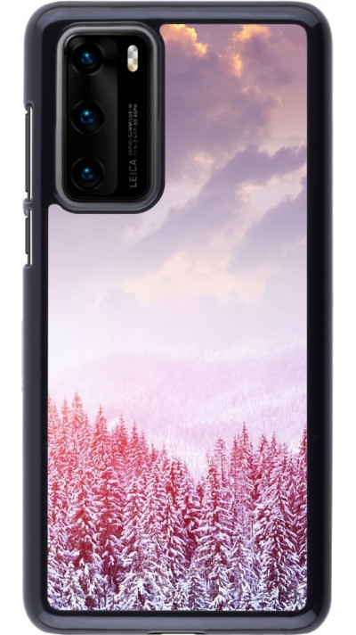 Coque Huawei P40 - Winter 22 Pink Forest