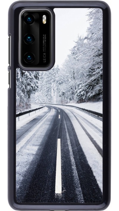 Coque Huawei P40 - Winter 22 Snowy Road