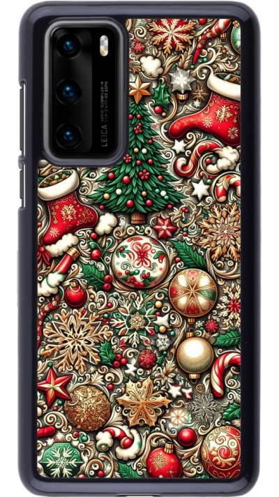 Coque Huawei P40 - Noël 2023 micro pattern