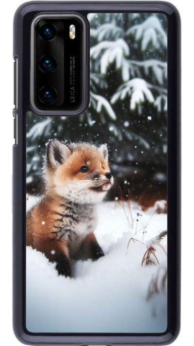 Coque Huawei P40 - Noël 2023 Renardeau sapin