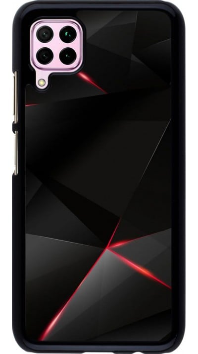 Coque Huawei P40 Lite - Black Red Lines