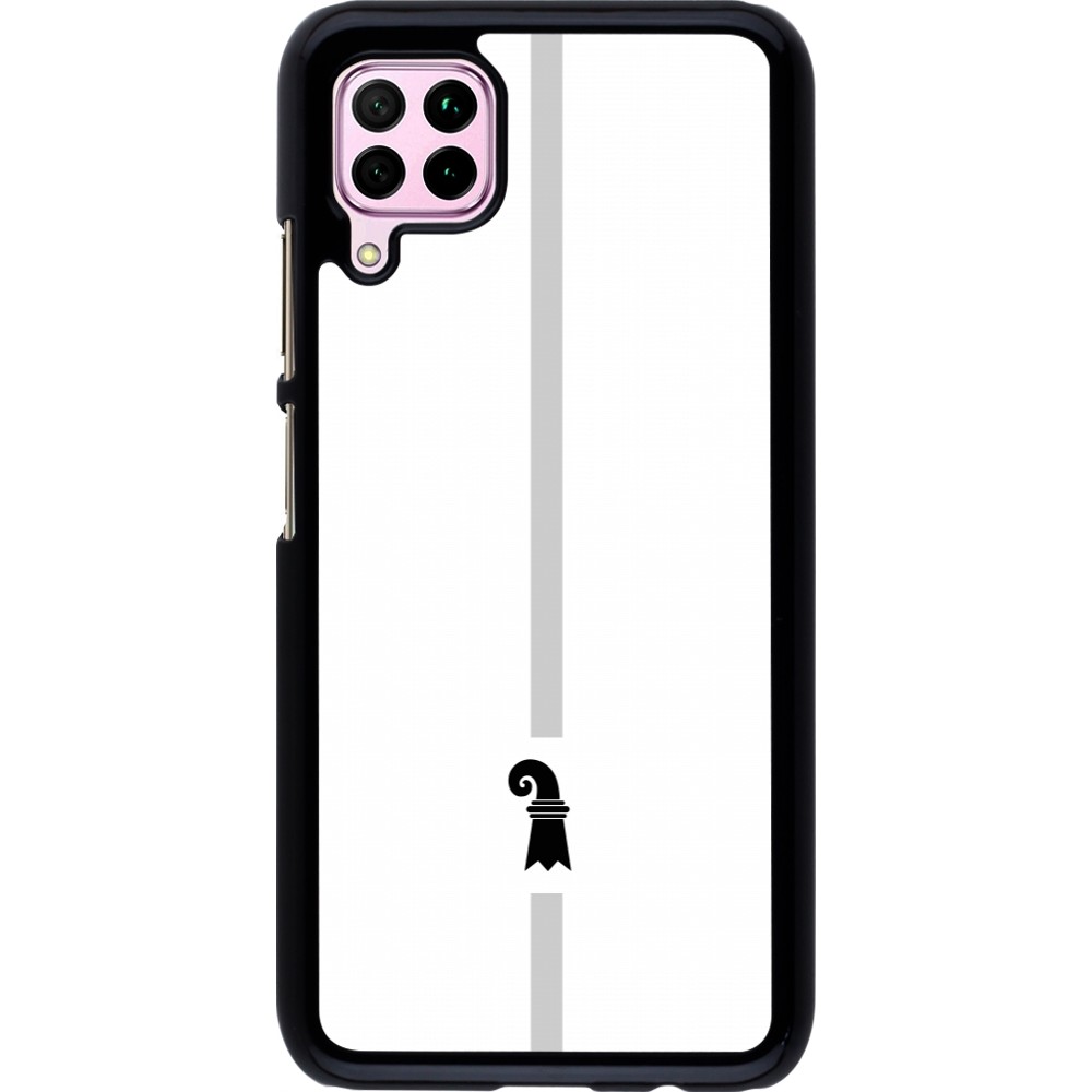 Huawei P40 Lite Case Hülle - Kanton BS weiss