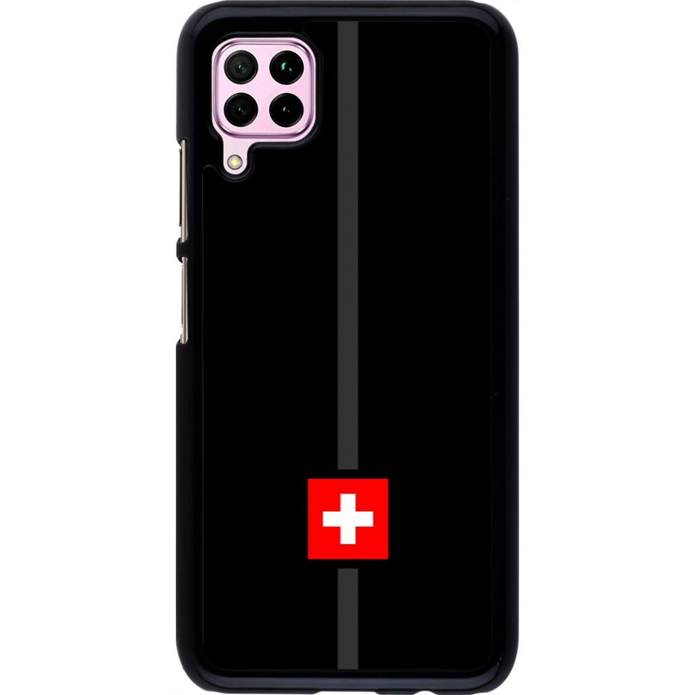 Huawei P40 Lite Case Hülle - Kanton CH schwarz