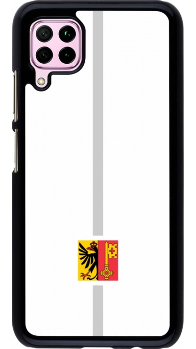 Huawei P40 Lite Case Hülle - Kanton GE weiss