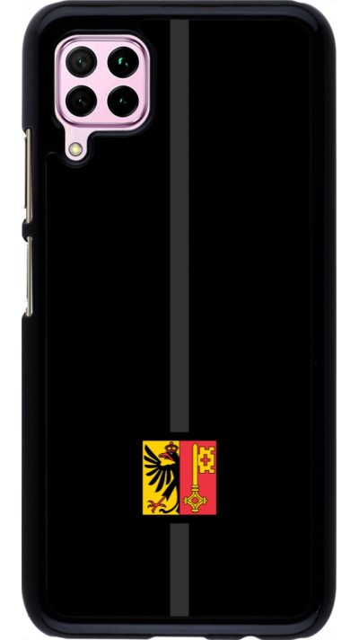 Huawei P40 Lite Case Hülle - Kanton GE schwarz