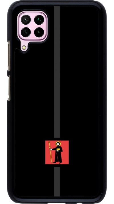 Huawei P40 Lite Case Hülle - Kanton GL schwarz