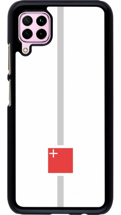 Huawei P40 Lite Case Hülle - Kanton SZ weiss