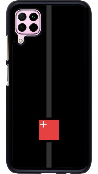 Huawei P40 Lite Case Hülle - Kanton SZ schwarz