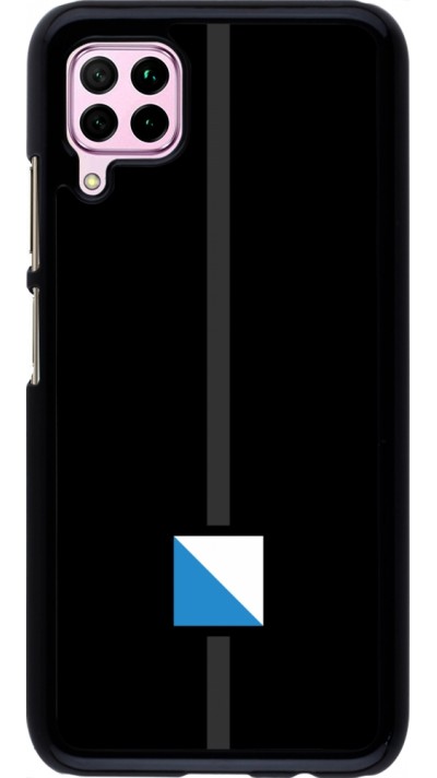 Huawei P40 Lite Case Hülle - Kanton ZH schwarz