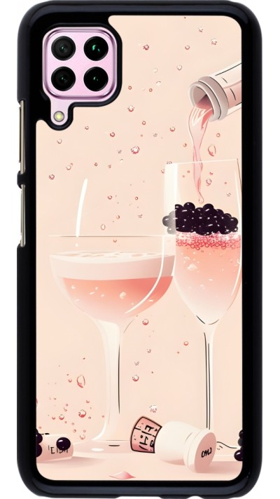 Huawei P40 Lite Case Hülle - Champagne Pouring Pink