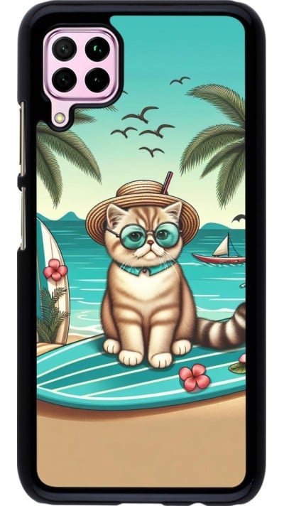 Coque Huawei P40 Lite - Chat Surf Style