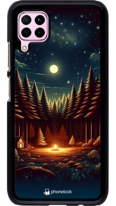 Coque Huawei P40 Lite - Clairière éclairée par lanterne