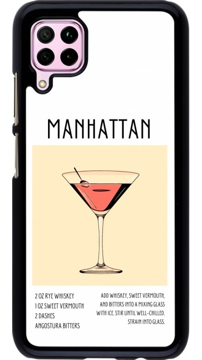 Huawei P40 Lite Case Hülle - Cocktail Rezept Manhattan