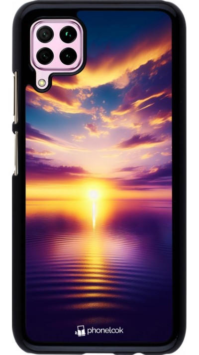 Huawei P40 Lite Case Hülle - Sonnenuntergang gelb violett